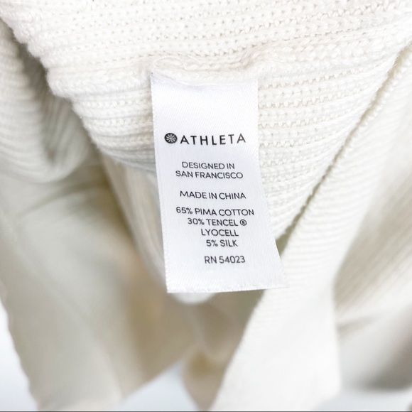 Athleta | Ivory Rest Day Asymmetric Sweater - Picture 10 of 13
